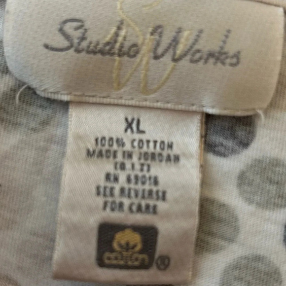 Studio Works Women’s Short Sleeve Polka Dot Shirt Size XL.  Vintage EUC - Picture 6 of 11